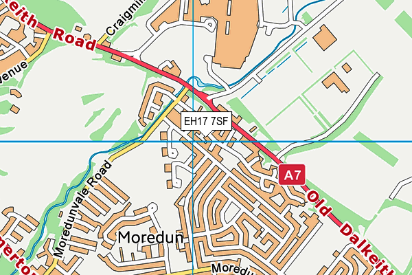 EH17 7SF map - OS VectorMap District (Ordnance Survey) EH17 7SF map - OS VectorMap District (Ordnance Survey)