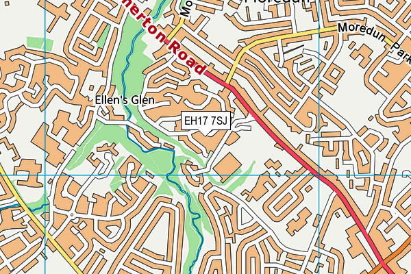 EH17 7SJ map - OS VectorMap District (Ordnance Survey) EH17 7SJ map - OS VectorMap District (Ordnance Survey)