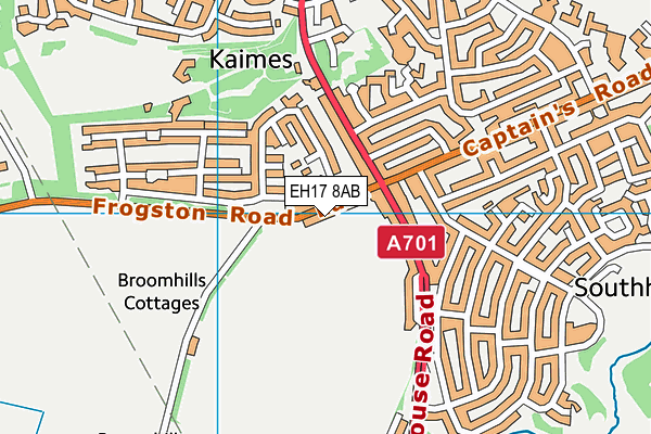 EH17 8AB map - OS VectorMap District (Ordnance Survey) EH17 8AB map - OS VectorMap District (Ordnance Survey)