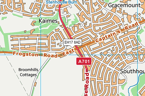 EH17 8AD map - OS VectorMap District (Ordnance Survey) EH17 8AD map - OS VectorMap District (Ordnance Survey)