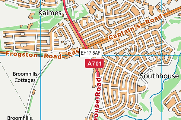 EH17 8AF map - OS VectorMap District (Ordnance Survey) EH17 8AF map - OS VectorMap District (Ordnance Survey)