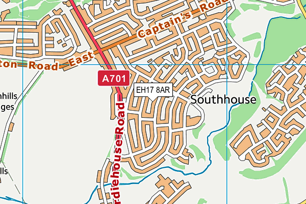 EH17 8AR map - OS VectorMap District (Ordnance Survey) EH17 8AR map - OS VectorMap District (Ordnance Survey)