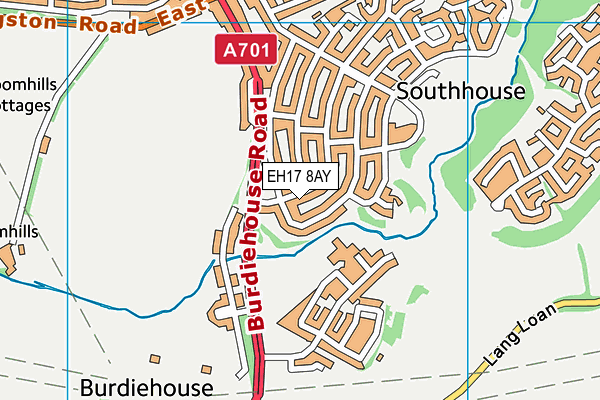 EH17 8AY map - OS VectorMap District (Ordnance Survey) EH17 8AY map - OS VectorMap District (Ordnance Survey)