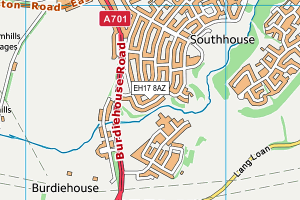 EH17 8AZ map - OS VectorMap District (Ordnance Survey) EH17 8AZ map - OS VectorMap District (Ordnance Survey)