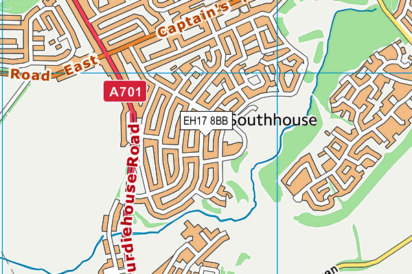 EH17 8BB map - OS VectorMap District (Ordnance Survey) EH17 8BB map - OS VectorMap District (Ordnance Survey)