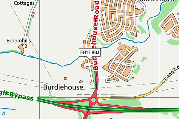 EH17 8BJ map - OS VectorMap District (Ordnance Survey) EH17 8BJ map - OS VectorMap District (Ordnance Survey)