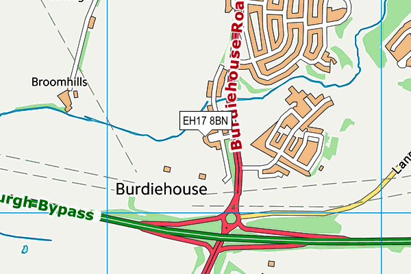 EH17 8BN map - OS VectorMap District (Ordnance Survey) EH17 8BN map - OS VectorMap District (Ordnance Survey)