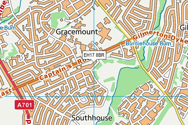 EH17 8BR map - OS VectorMap District (Ordnance Survey) EH17 8BR map - OS VectorMap District (Ordnance Survey)