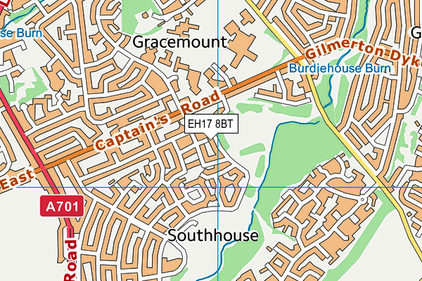 EH17 8BT map - OS VectorMap District (Ordnance Survey) EH17 8BT map - OS VectorMap District (Ordnance Survey)