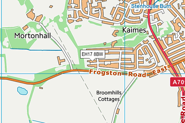 EH17 8BW map - OS VectorMap District (Ordnance Survey) EH17 8BW map - OS VectorMap District (Ordnance Survey)