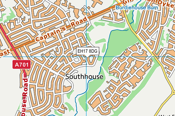 EH17 8DG map - OS VectorMap District (Ordnance Survey) EH17 8DG map - OS VectorMap District (Ordnance Survey)
