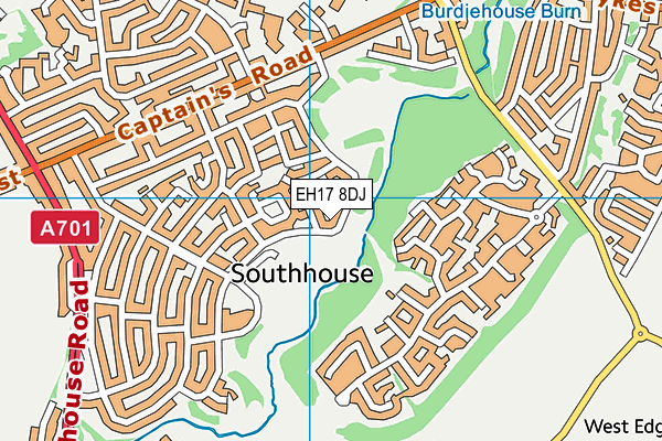 EH17 8DJ map - OS VectorMap District (Ordnance Survey) EH17 8DJ map - OS VectorMap District (Ordnance Survey)