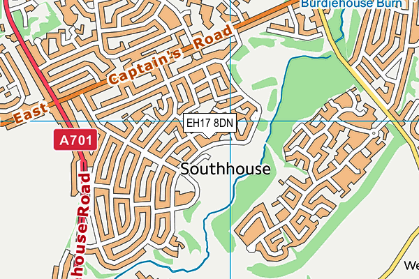 EH17 8DN map - OS VectorMap District (Ordnance Survey) EH17 8DN map - OS VectorMap District (Ordnance Survey)