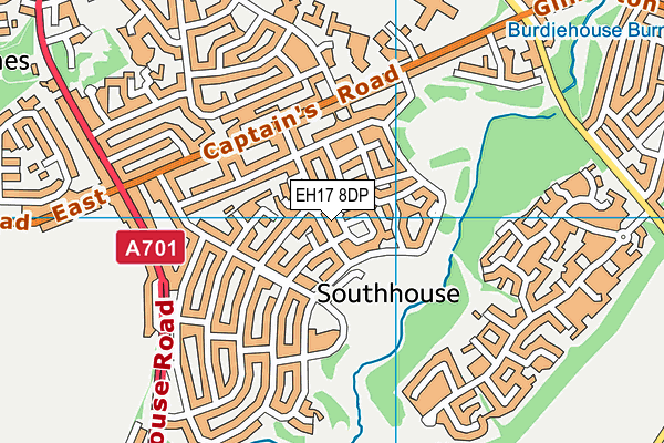 EH17 8DP map - OS VectorMap District (Ordnance Survey) EH17 8DP map - OS VectorMap District (Ordnance Survey)