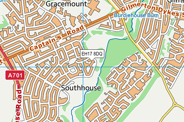 EH17 8DQ map - OS VectorMap District (Ordnance Survey) EH17 8DQ map - OS VectorMap District (Ordnance Survey)