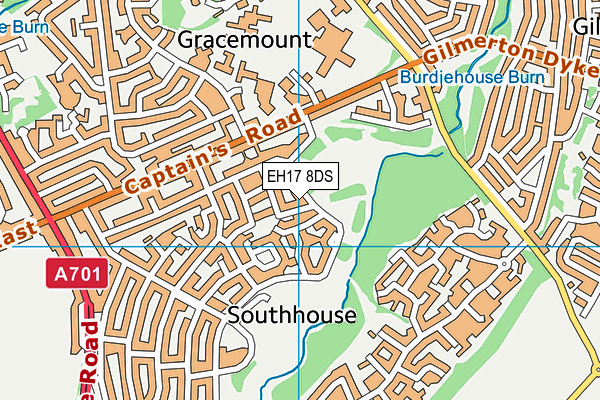 EH17 8DS map - OS VectorMap District (Ordnance Survey) EH17 8DS map - OS VectorMap District (Ordnance Survey)