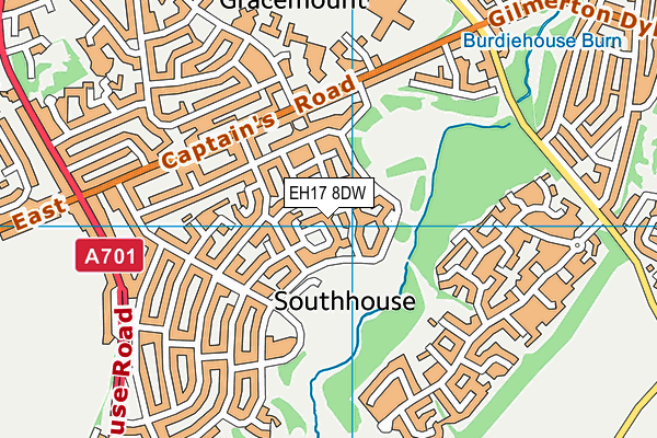 EH17 8DW map - OS VectorMap District (Ordnance Survey) EH17 8DW map - OS VectorMap District (Ordnance Survey)