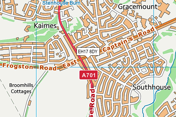 EH17 8DY map - OS VectorMap District (Ordnance Survey) EH17 8DY map - OS VectorMap District (Ordnance Survey)