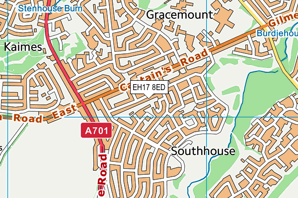 EH17 8ED map - OS VectorMap District (Ordnance Survey) EH17 8ED map - OS VectorMap District (Ordnance Survey)