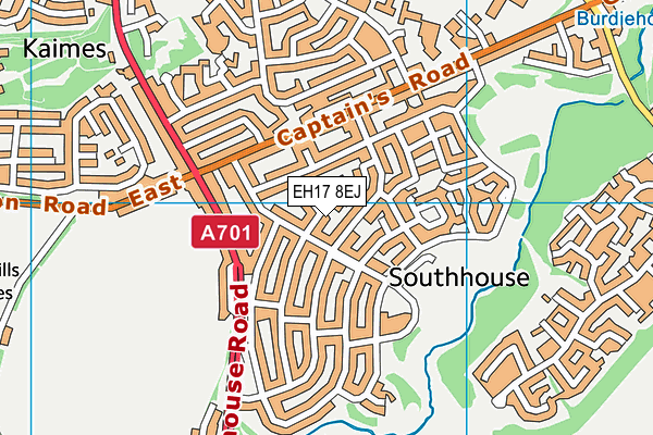 EH17 8EJ map - OS VectorMap District (Ordnance Survey) EH17 8EJ map - OS VectorMap District (Ordnance Survey)