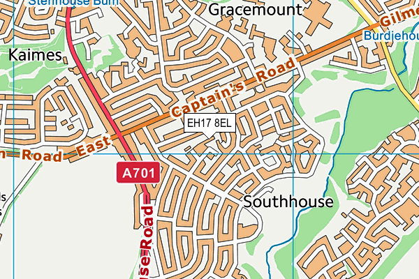 EH17 8EL map - OS VectorMap District (Ordnance Survey) EH17 8EL map - OS VectorMap District (Ordnance Survey)