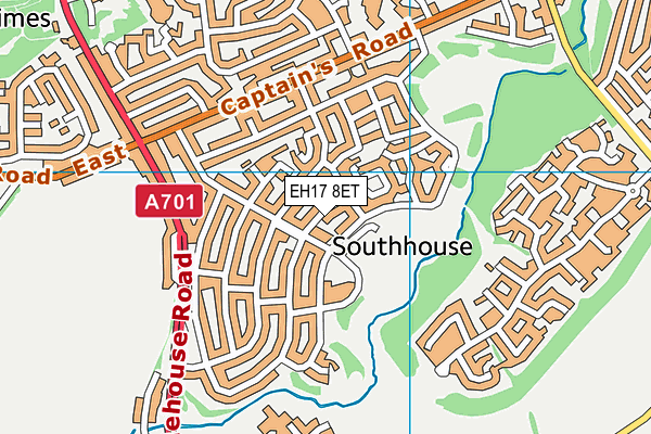 EH17 8ET map - OS VectorMap District (Ordnance Survey) EH17 8ET map - OS VectorMap District (Ordnance Survey)