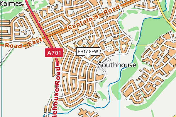 EH17 8EW map - OS VectorMap District (Ordnance Survey) EH17 8EW map - OS VectorMap District (Ordnance Survey)