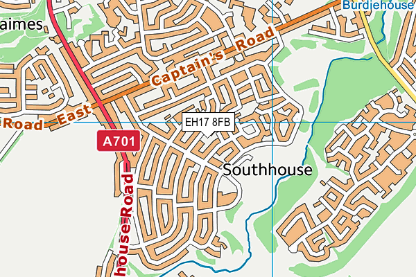EH17 8FB map - OS VectorMap District (Ordnance Survey) EH17 8FB map - OS VectorMap District (Ordnance Survey)