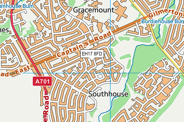 EH17 8FD map - OS VectorMap District (Ordnance Survey) EH17 8FD map - OS VectorMap District (Ordnance Survey)