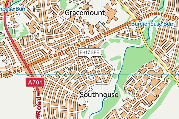 EH17 8FE map - OS VectorMap District (Ordnance Survey) EH17 8FE map - OS VectorMap District (Ordnance Survey)