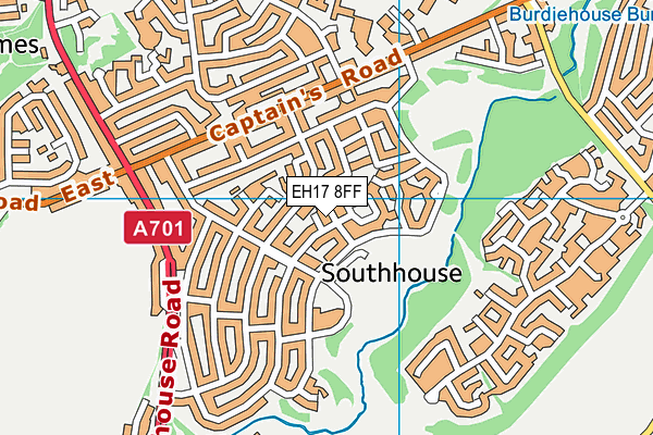 EH17 8FF map - OS VectorMap District (Ordnance Survey) EH17 8FF map - OS VectorMap District (Ordnance Survey)