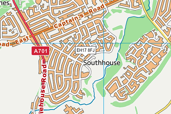 EH17 8FJ map - OS VectorMap District (Ordnance Survey) EH17 8FJ map - OS VectorMap District (Ordnance Survey)