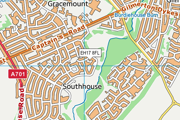EH17 8FL map - OS VectorMap District (Ordnance Survey) EH17 8FL map - OS VectorMap District (Ordnance Survey)