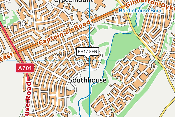 EH17 8FN map - OS VectorMap District (Ordnance Survey) EH17 8FN map - OS VectorMap District (Ordnance Survey)