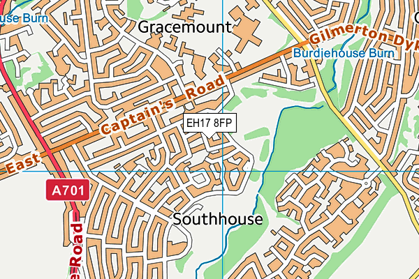 EH17 8FP map - OS VectorMap District (Ordnance Survey) EH17 8FP map - OS VectorMap District (Ordnance Survey)