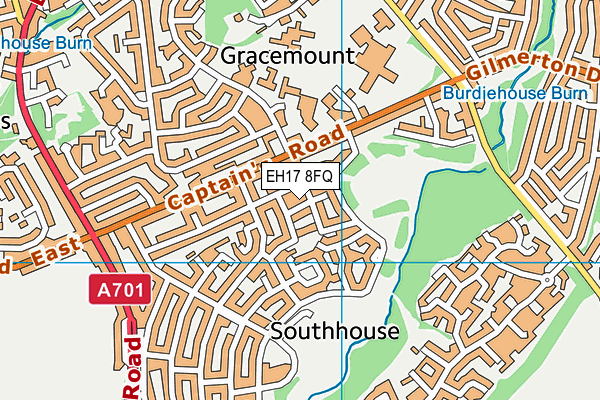 EH17 8FQ map - OS VectorMap District (Ordnance Survey) EH17 8FQ map - OS VectorMap District (Ordnance Survey)