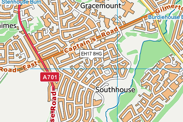 EH17 8HG map - OS VectorMap District (Ordnance Survey) EH17 8HG map - OS VectorMap District (Ordnance Survey)