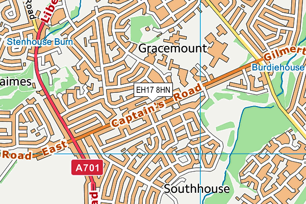 EH17 8HN map - OS VectorMap District (Ordnance Survey) EH17 8HN map - OS VectorMap District (Ordnance Survey)