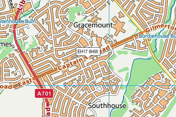 EH17 8HW map - OS VectorMap District (Ordnance Survey) EH17 8HW map - OS VectorMap District (Ordnance Survey)