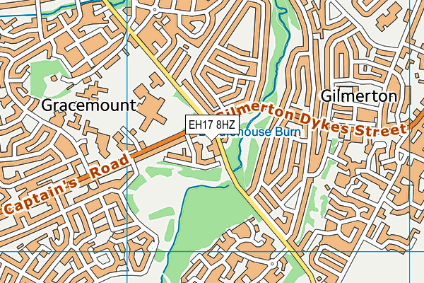 EH17 8HZ map - OS VectorMap District (Ordnance Survey) EH17 8HZ map - OS VectorMap District (Ordnance Survey)