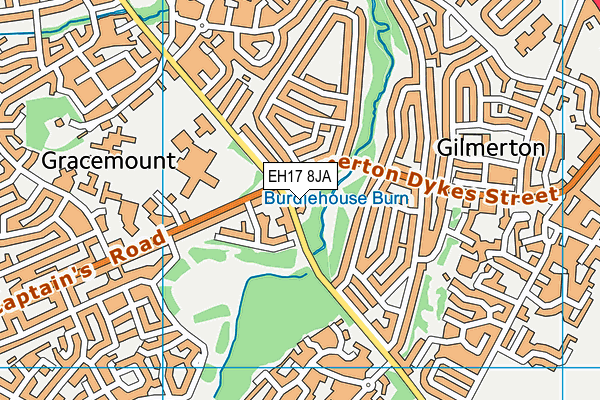 EH17 8JA map - OS VectorMap District (Ordnance Survey) EH17 8JA map - OS VectorMap District (Ordnance Survey)
