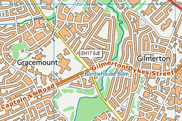 EH17 8JE map - OS VectorMap District (Ordnance Survey) EH17 8JE map - OS VectorMap District (Ordnance Survey)