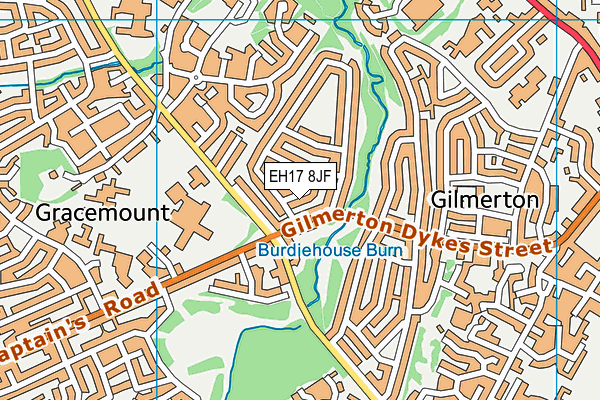 EH17 8JF map - OS VectorMap District (Ordnance Survey) EH17 8JF map - OS VectorMap District (Ordnance Survey)