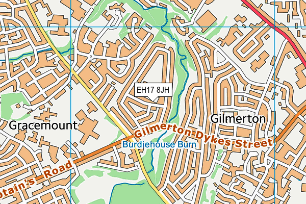 EH17 8JH map - OS VectorMap District (Ordnance Survey) EH17 8JH map - OS VectorMap District (Ordnance Survey)