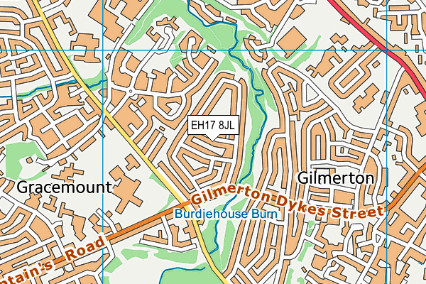 EH17 8JL map - OS VectorMap District (Ordnance Survey) EH17 8JL map - OS VectorMap District (Ordnance Survey)