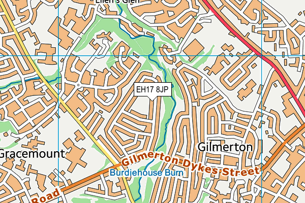 EH17 8JP map - OS VectorMap District (Ordnance Survey) EH17 8JP map - OS VectorMap District (Ordnance Survey)