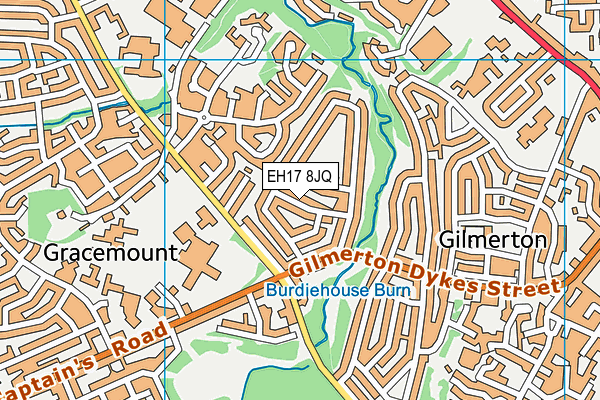 EH17 8JQ map - OS VectorMap District (Ordnance Survey) EH17 8JQ map - OS VectorMap District (Ordnance Survey)