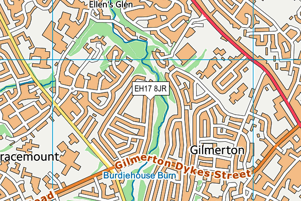 EH17 8JR map - OS VectorMap District (Ordnance Survey) EH17 8JR map - OS VectorMap District (Ordnance Survey)
