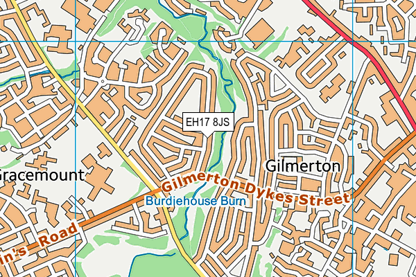 EH17 8JS map - OS VectorMap District (Ordnance Survey) EH17 8JS map - OS VectorMap District (Ordnance Survey)