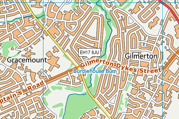 EH17 8JU map - OS VectorMap District (Ordnance Survey) EH17 8JU map - OS VectorMap District (Ordnance Survey)